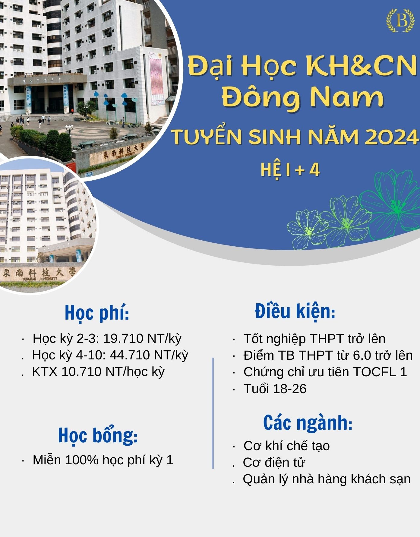 ĐẠI HỌC KHOA HỌC KỸ THUẬT ĐÔNG NAM: TUNGNAN UNIVERISTY